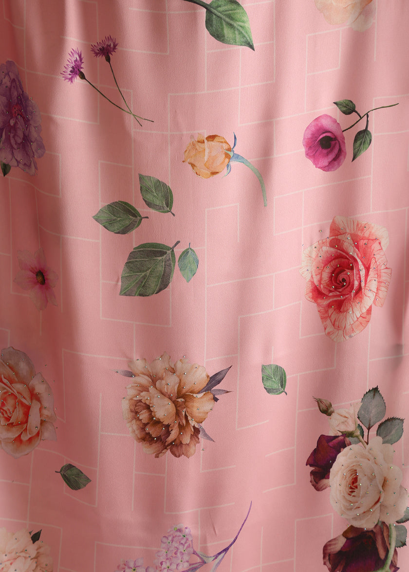 Rosy Kylie Printed Shawl