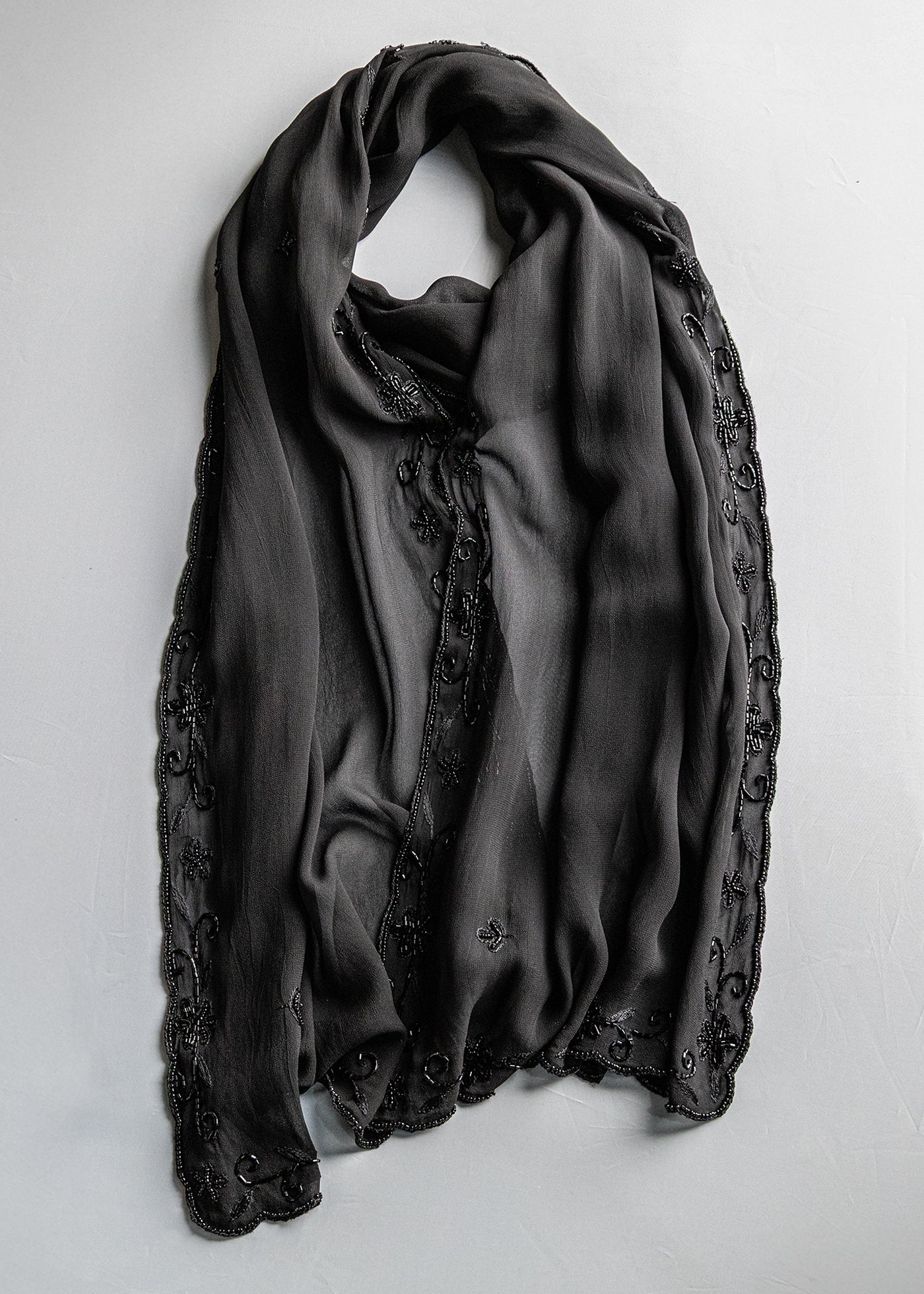 Chiffon Beaded Shawl