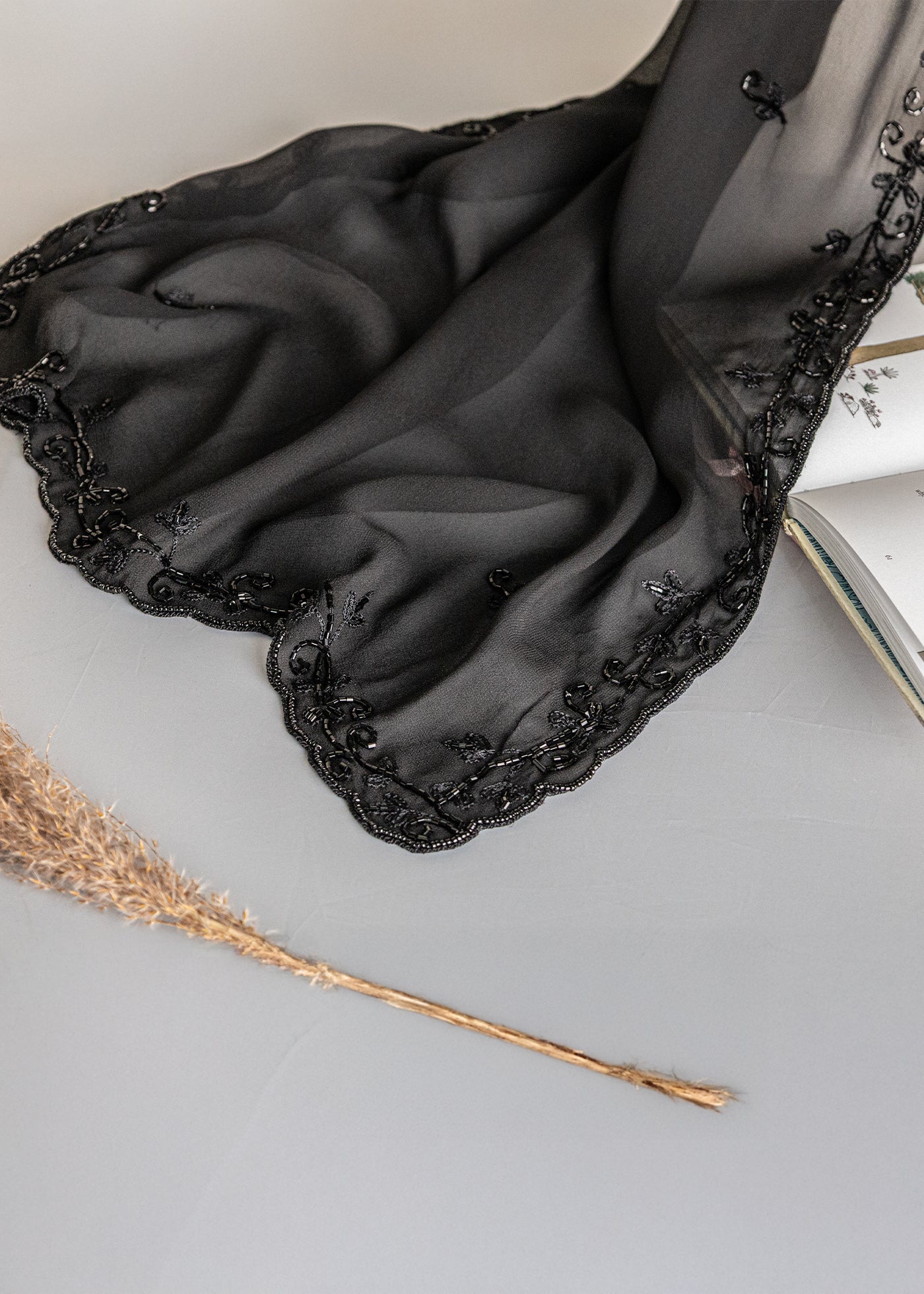 Chiffon Beaded Shawl