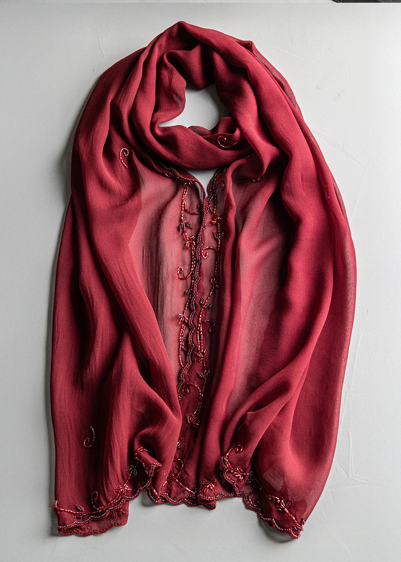 Chiffon Beaded Shawl