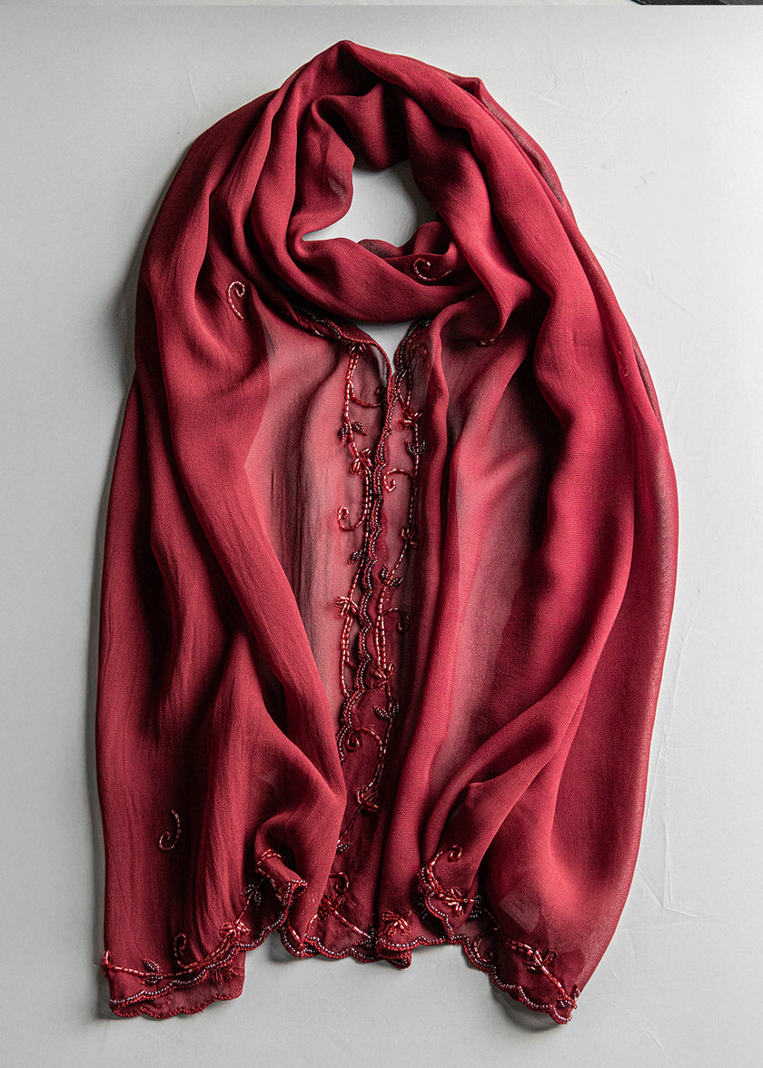 Chiffon Beaded Shawl