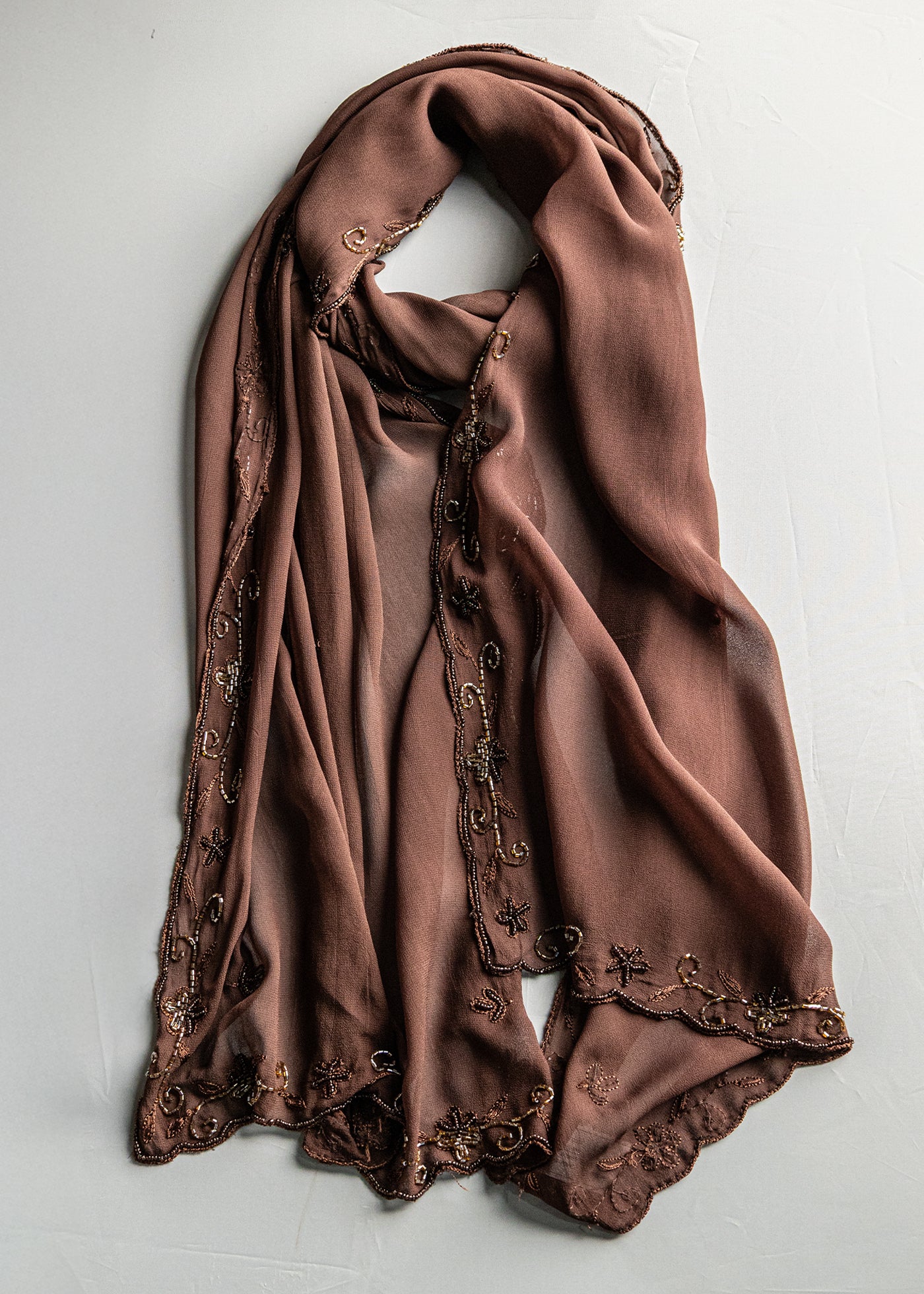 Chiffon Beaded Shawl