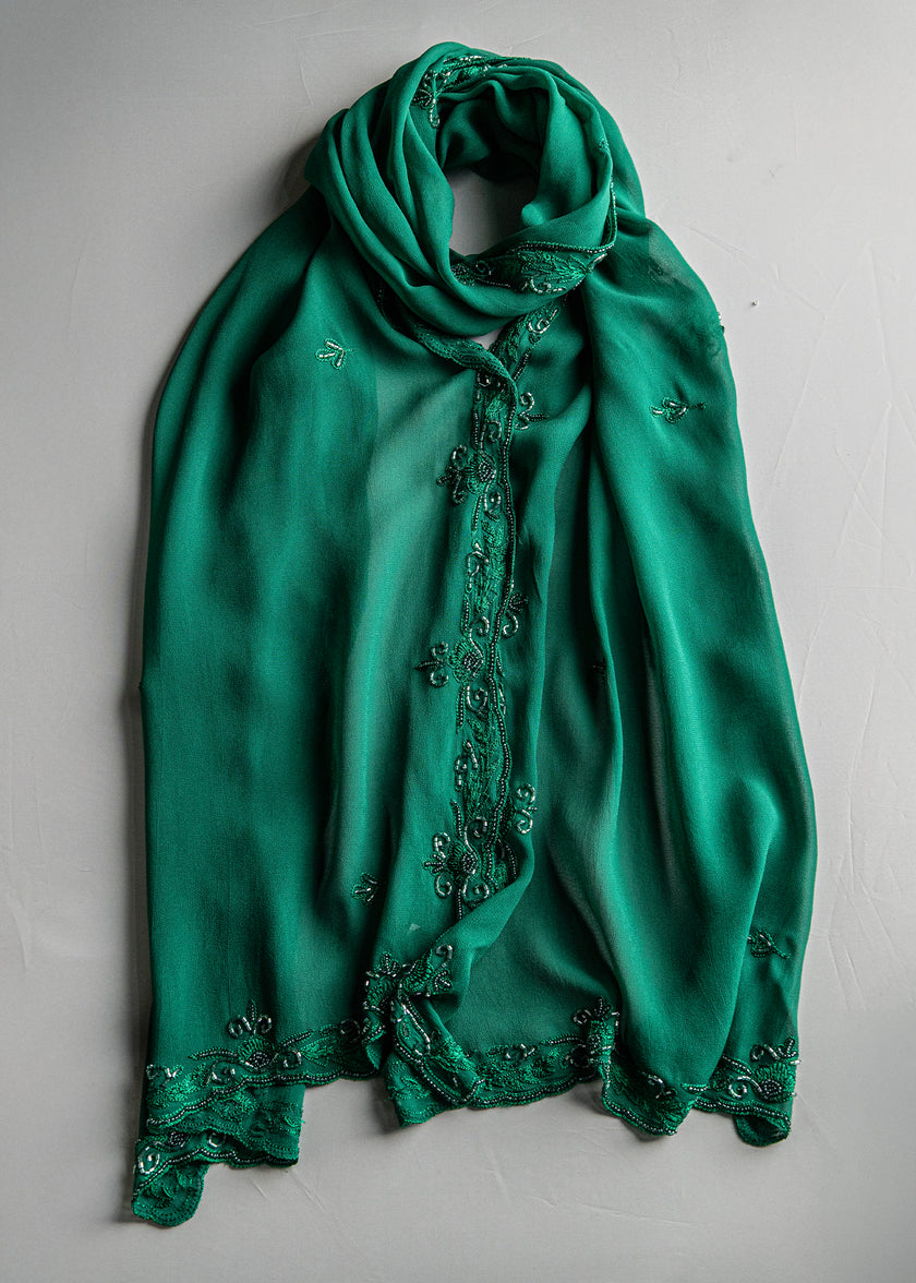 Chiffon Beaded Shawl
