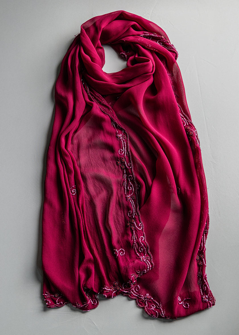 Chiffon Beaded Shawl