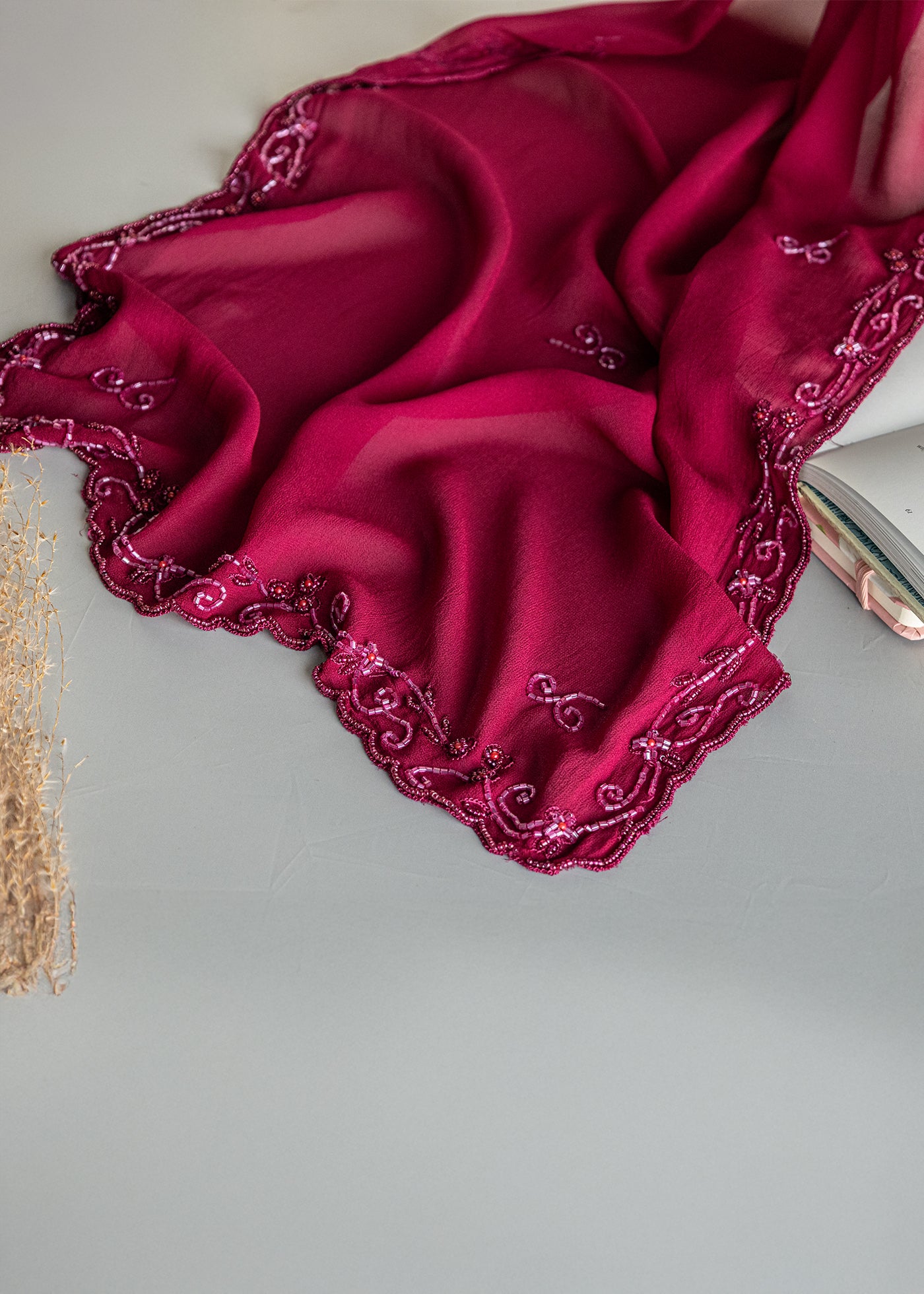 Chiffon Beaded Shawl