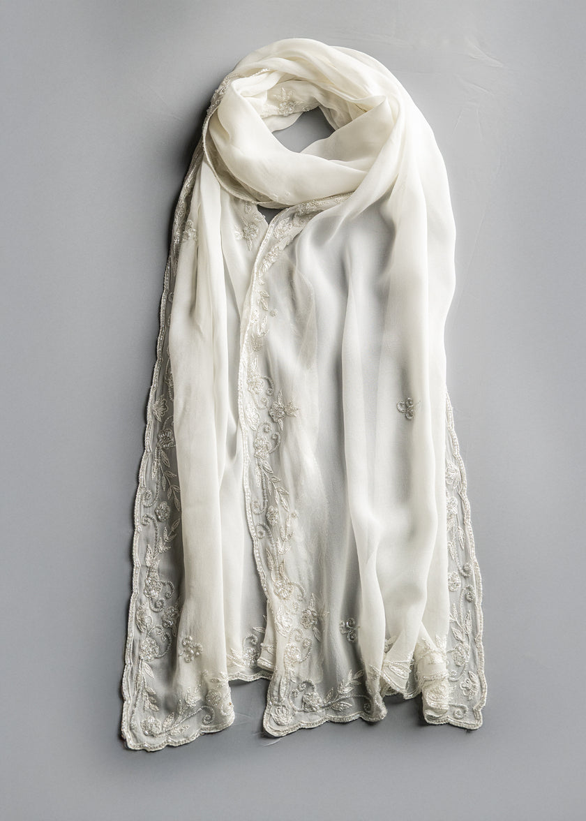 Chiffon Beaded Shawl