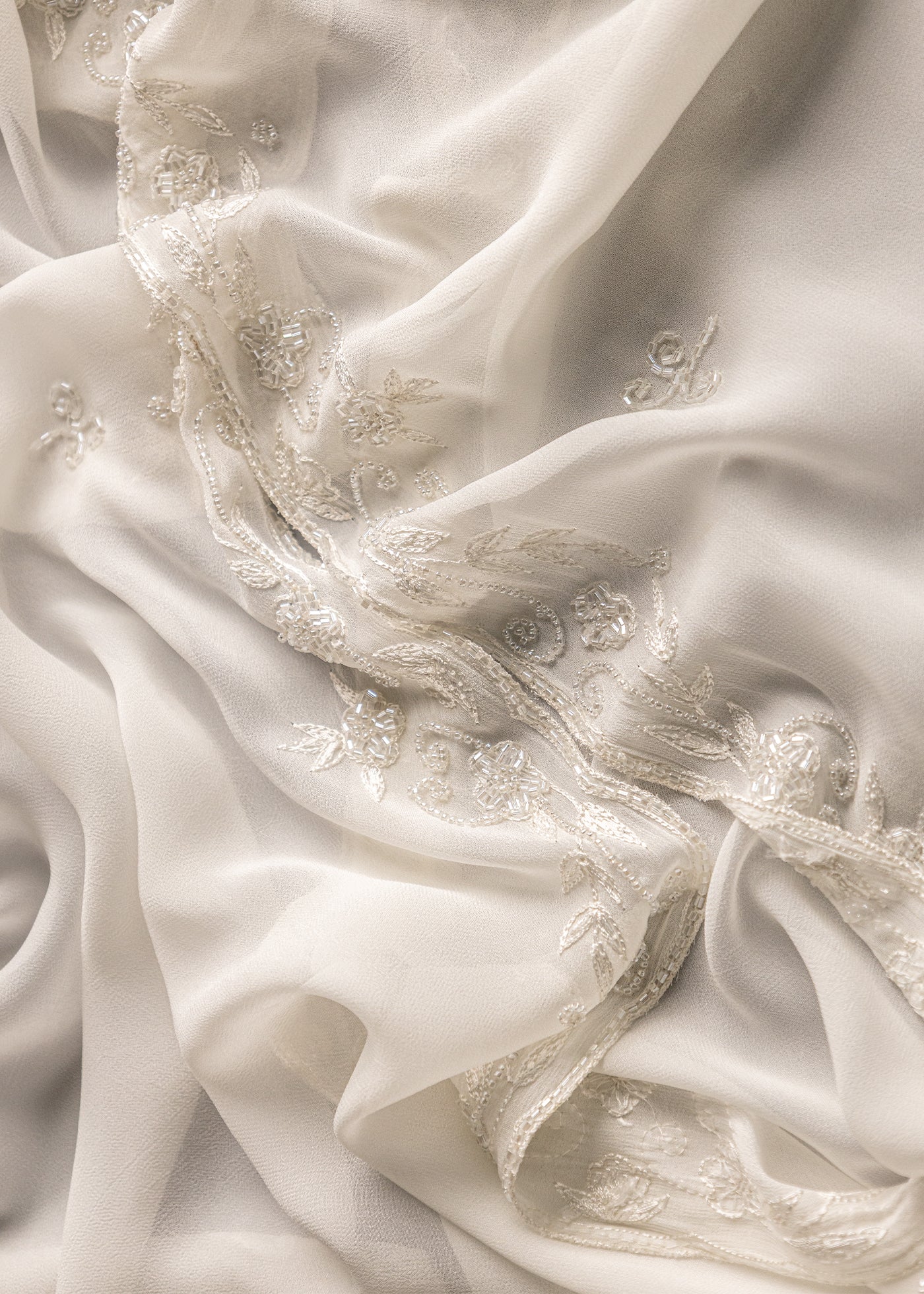 Chiffon Beaded Shawl