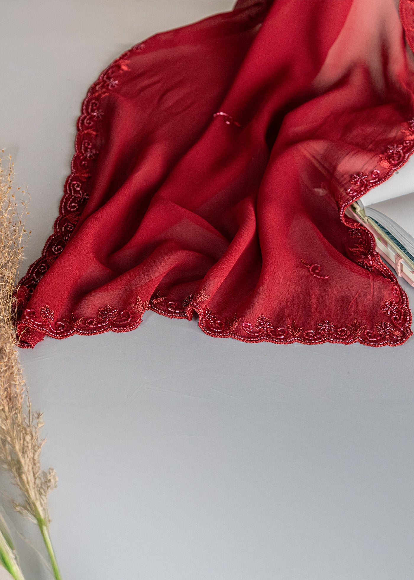 Chiffon Beaded Shawl