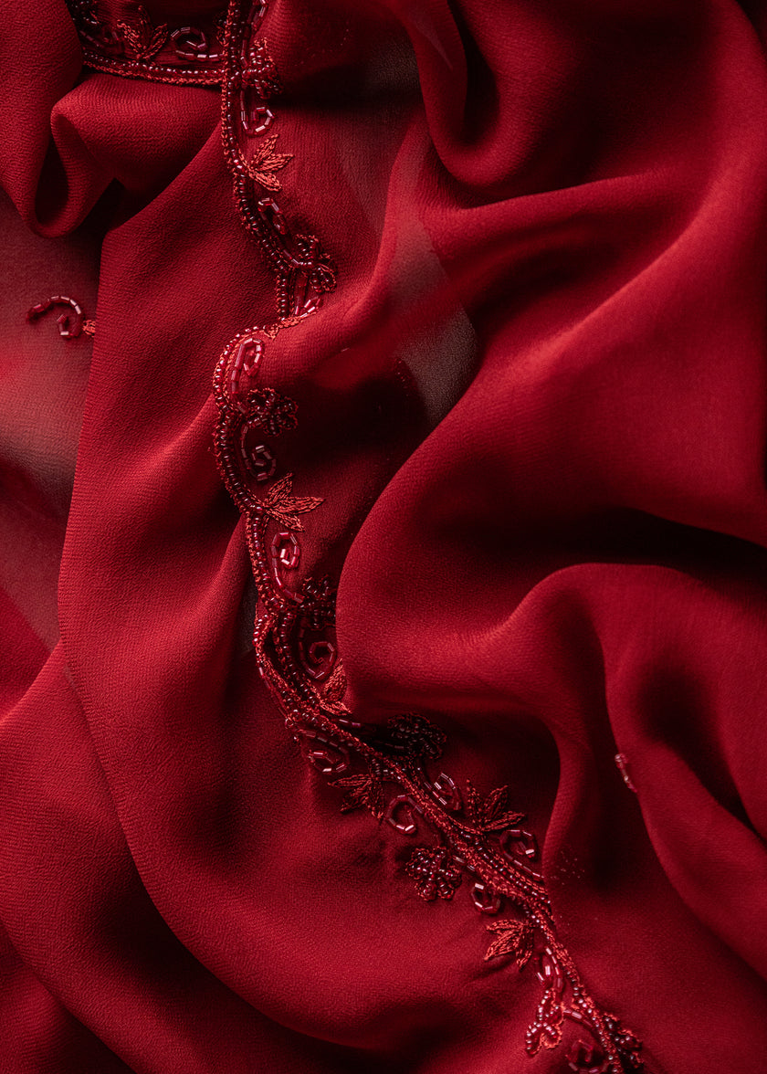 Chiffon Beaded Shawl