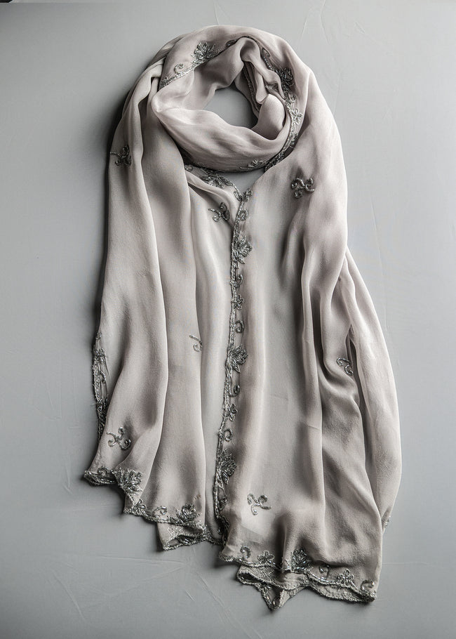 Chiffon Beaded Shawl