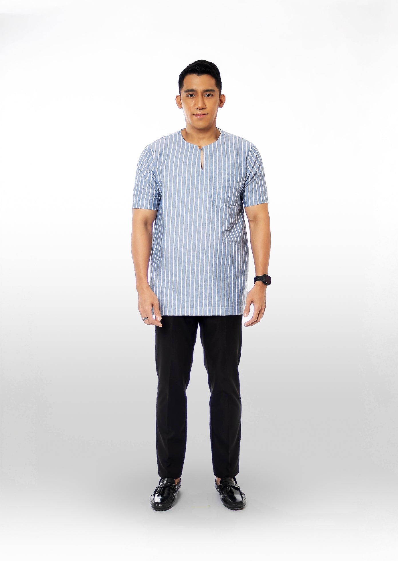 Abbas Short Sleeves Linen Kurta