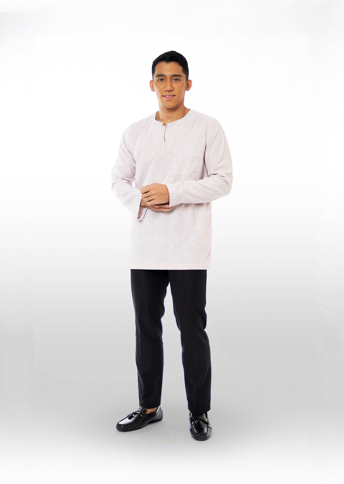 Abbas Long Sleeve Linen Kurta