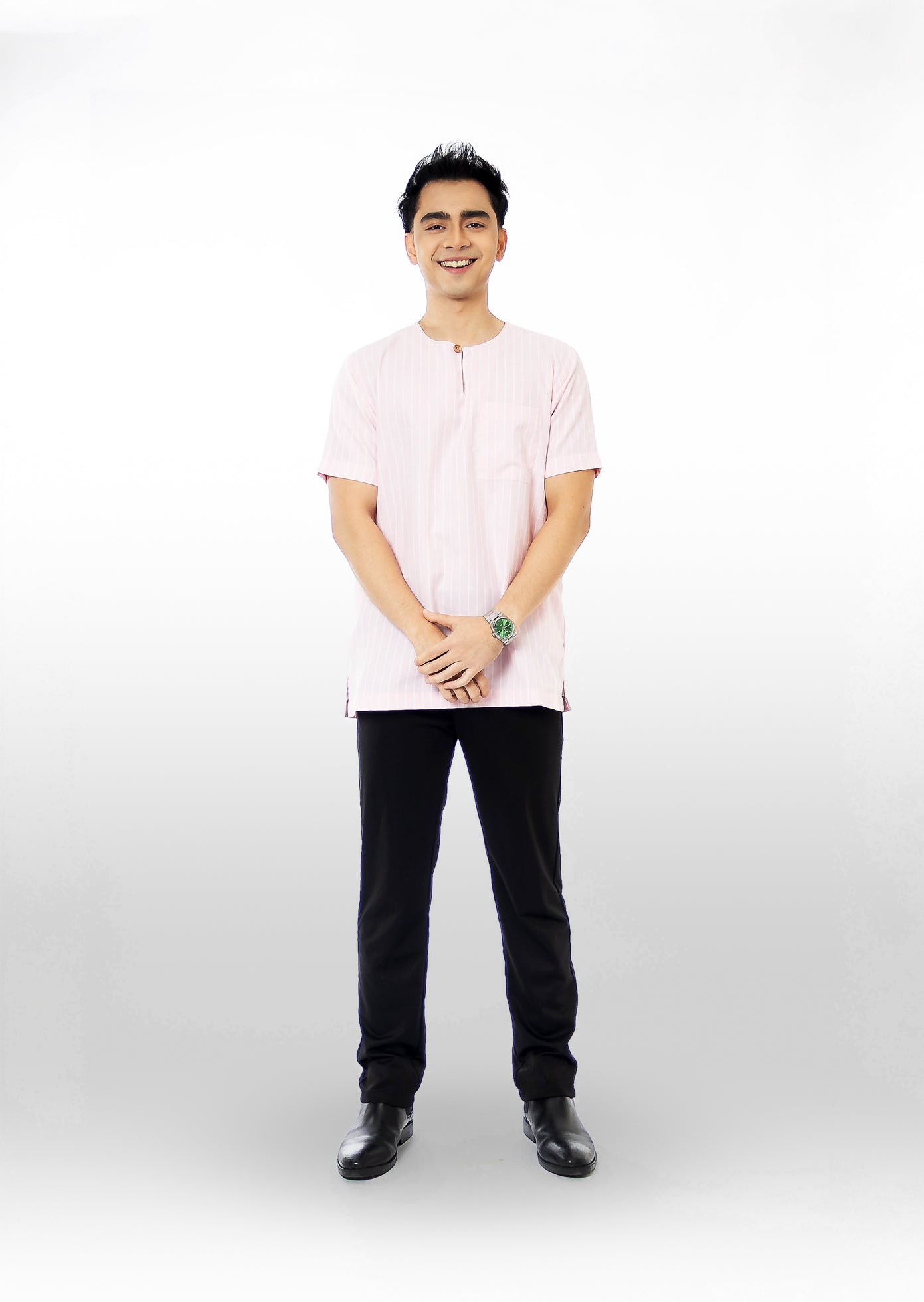 Abbas Short Sleeves Linen Kurta