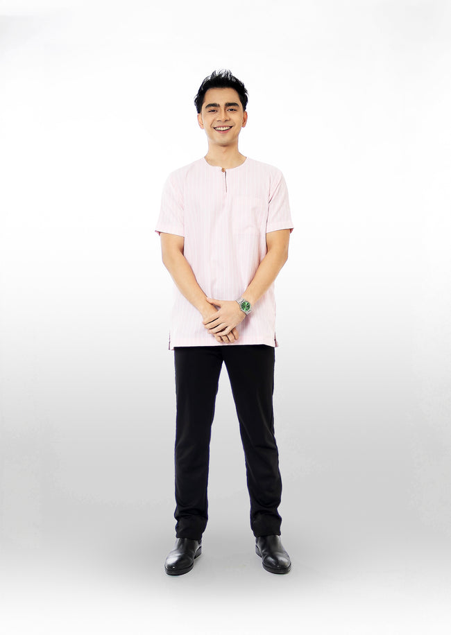 Abbas Short Sleeves Linen Kurta