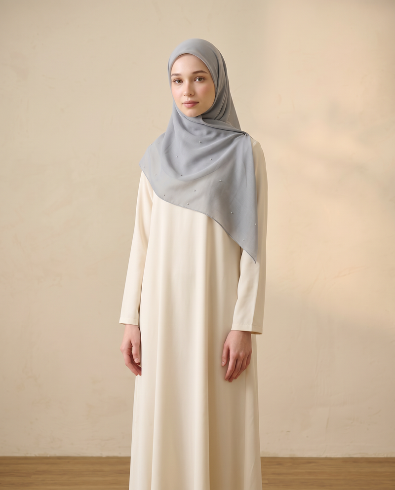 Tudung Bawal Tiara Cotton Batu