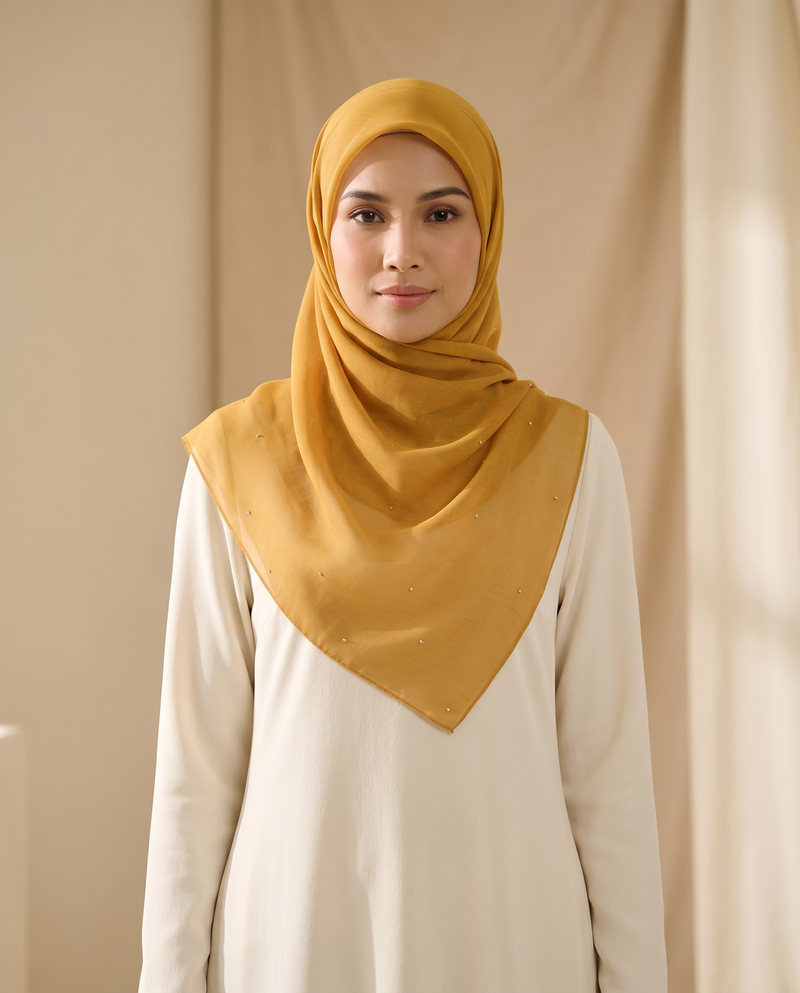 Tudung Bawal Tiara Cotton Batu