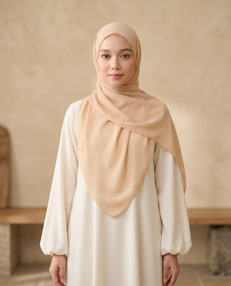 Tudung Bawal Tiara Cotton Batu