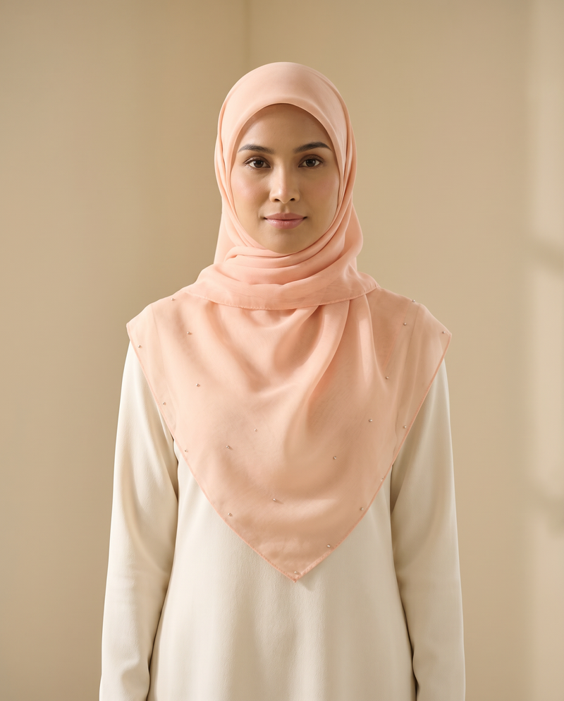 Tudung Bawal Tiara Cotton Batu