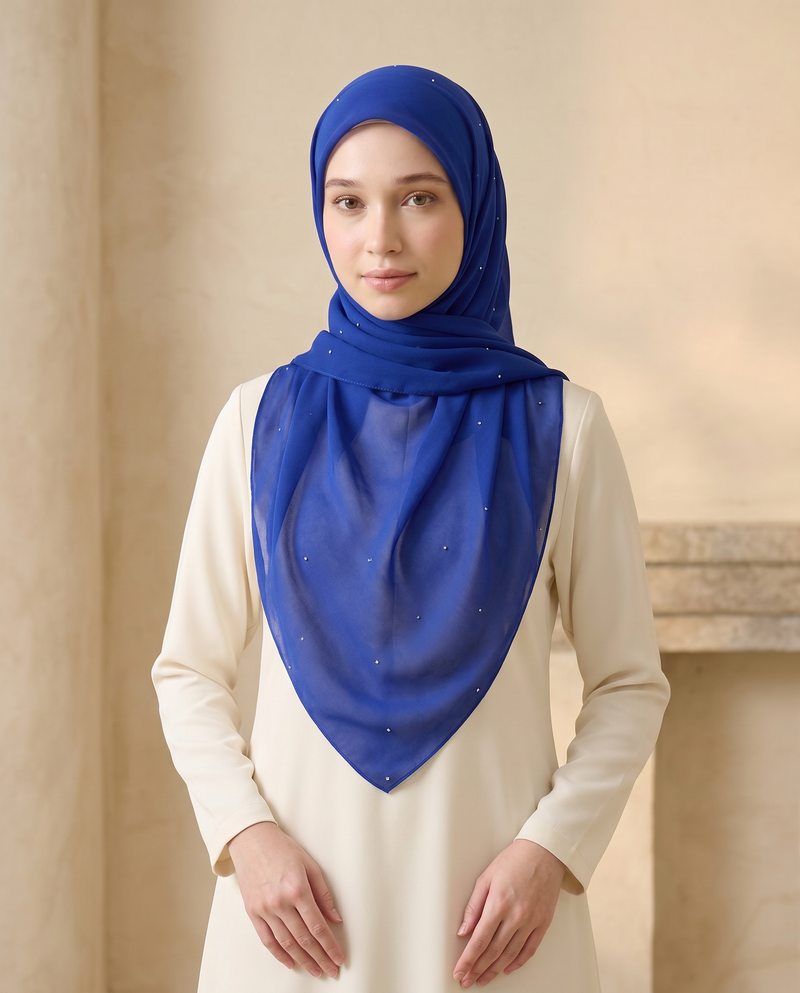 Tudung Bawal Tiara Cotton Batu
