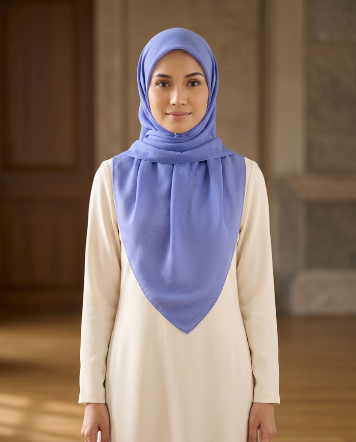 Tudung Bawal Voile Plain — Royal Blue