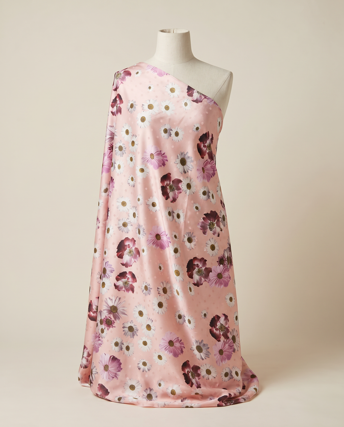 Exclusive Crepe Studded Leonard — Pink Daisy Floral