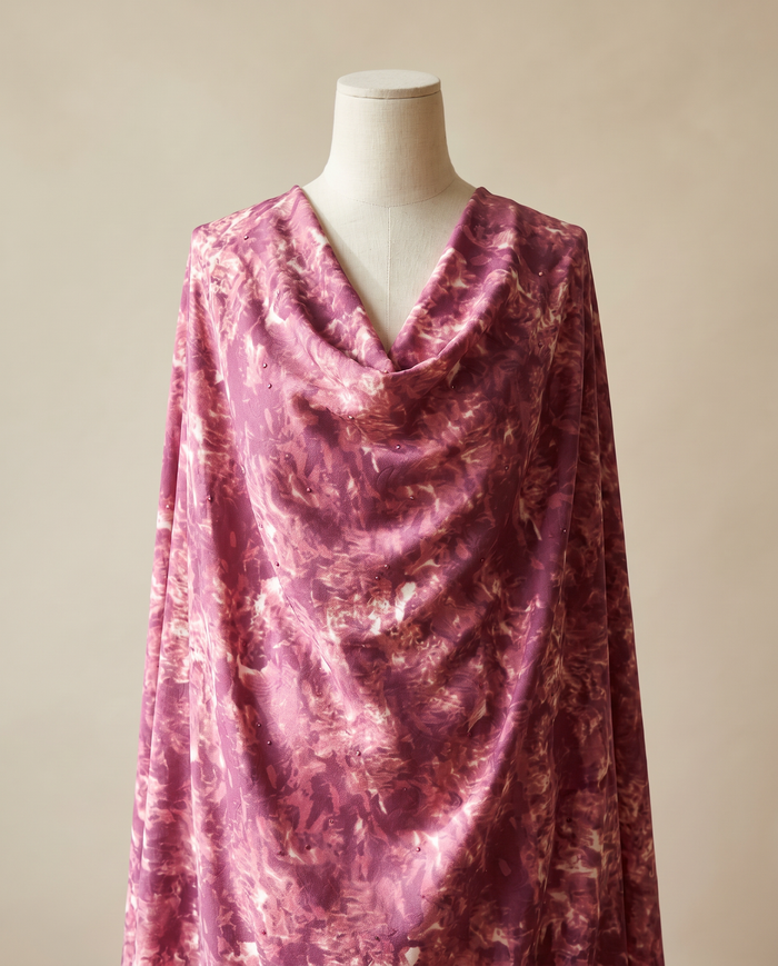 Exclusive Crepe Studded Leonard — Magenta Rose