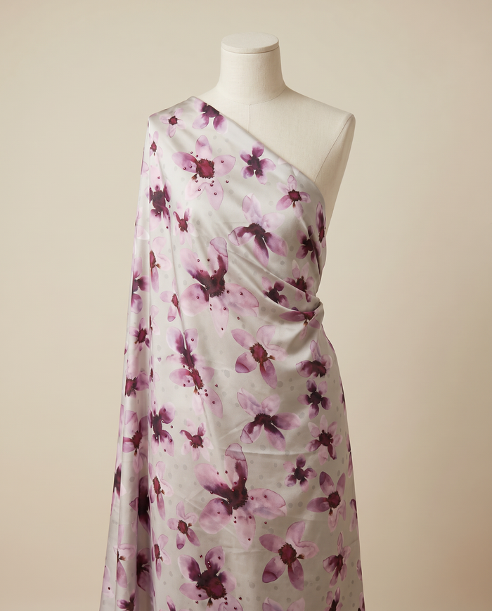 Exclusive Crepe Studded Leonard — Light Pink Watercolour Floral