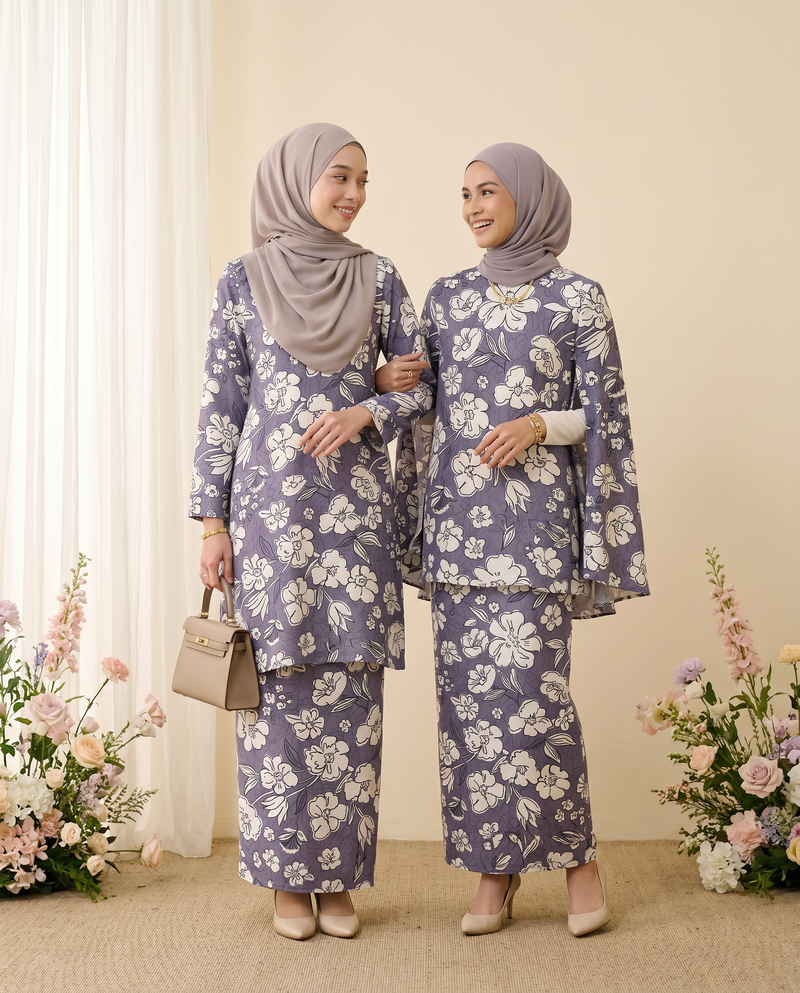 Purple Sketch Floral