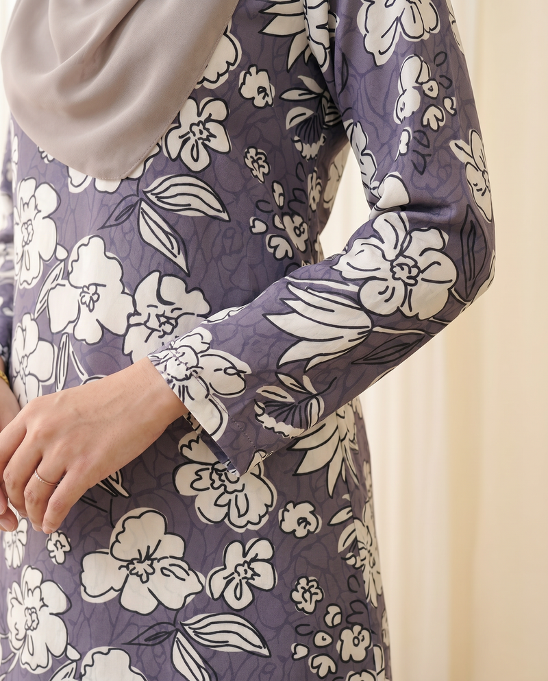 Purple Sketch Floral