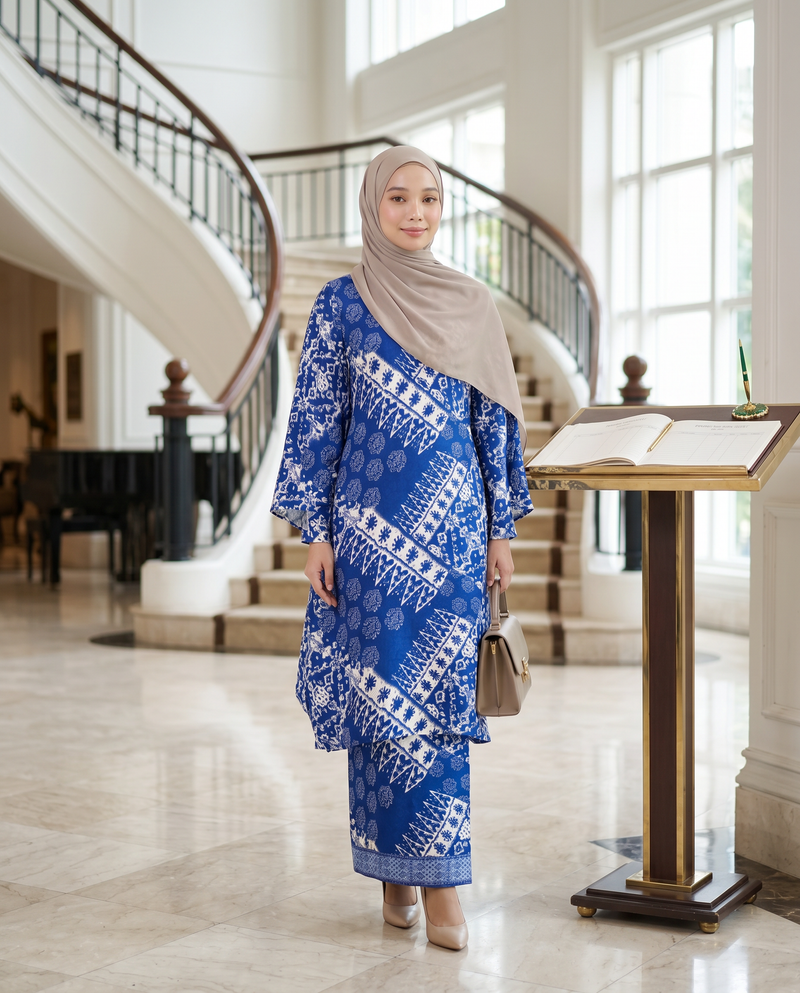 Blue Ikat Tribal
