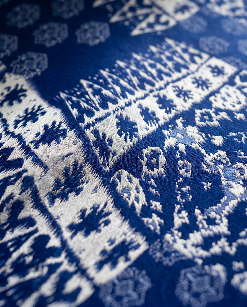 Blue Ikat Tribal