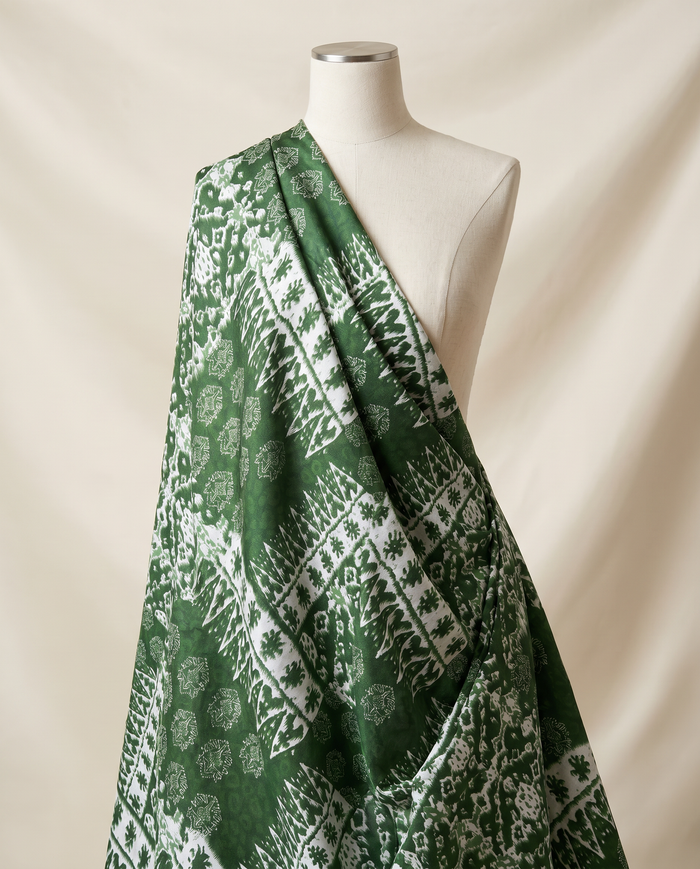 Jacquard Versace — Cool Tones — Green Ikat Tribal