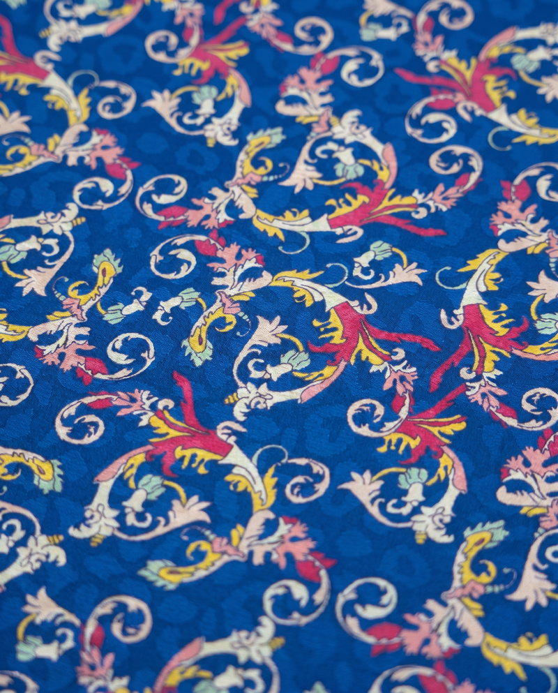 Blue Acanthus Scroll Scrollwork