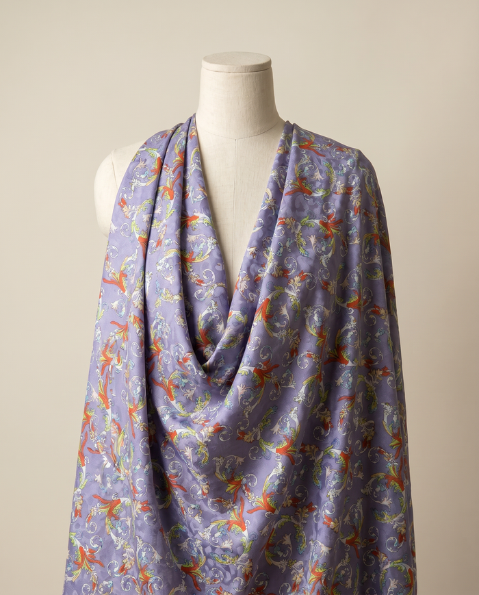 Jacquard Versace — Cool Tones — Purple Acanthus Scroll Scrollwork