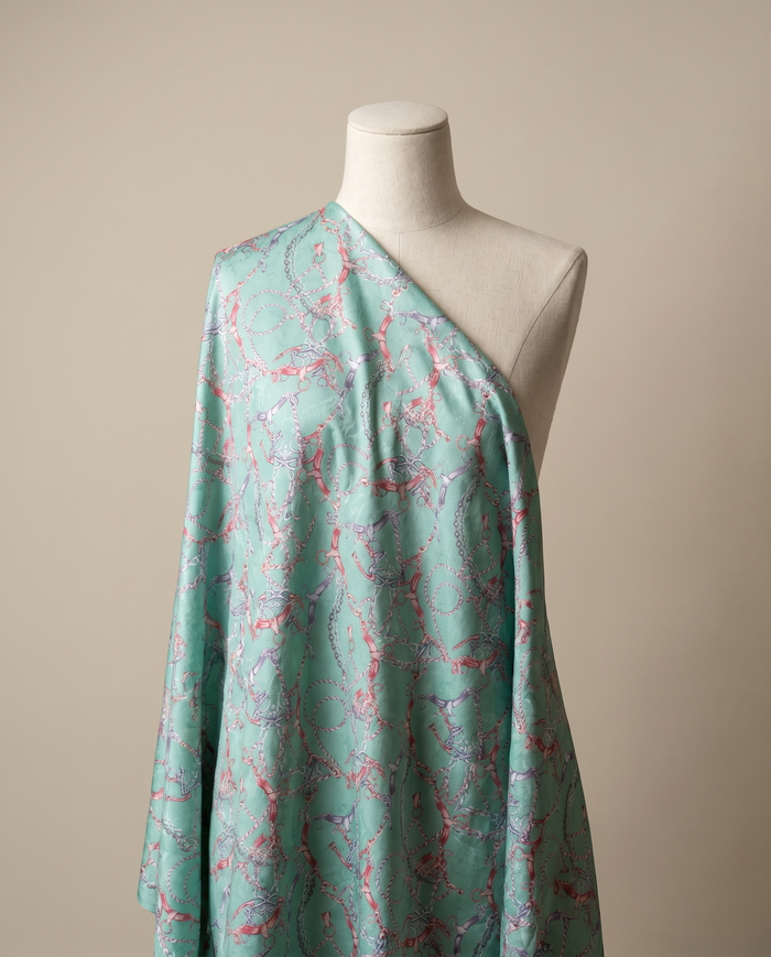 Jacquard Versace — Cool Tones — Turquoise Equestrian Chain