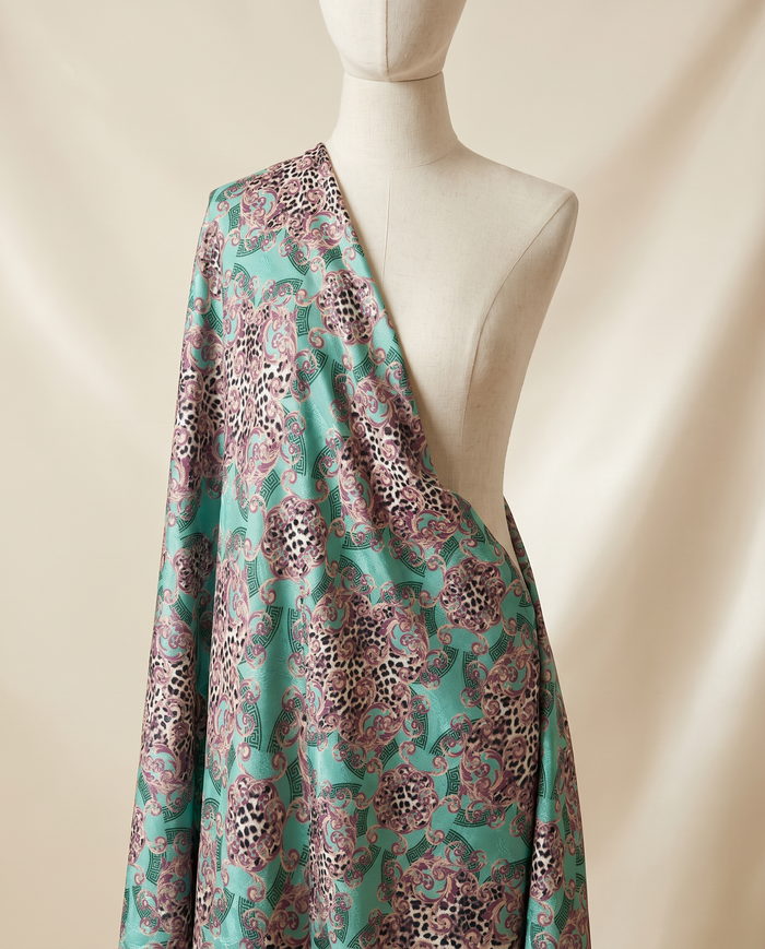 Jacquard Versace — Cool Tones — Turquoise Dot