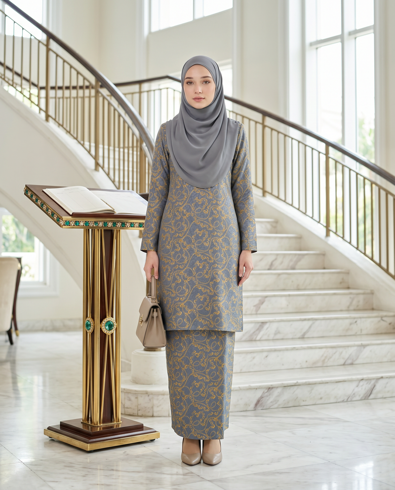 Grey Scrollwork Chain