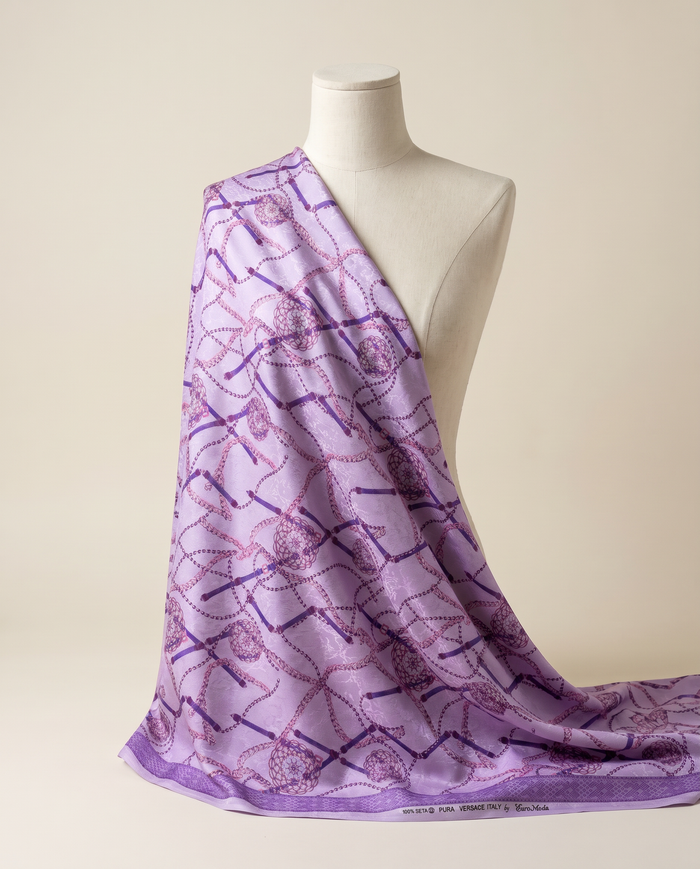 Jacquard Versace — Cool Tones — Purple Chain-Belt