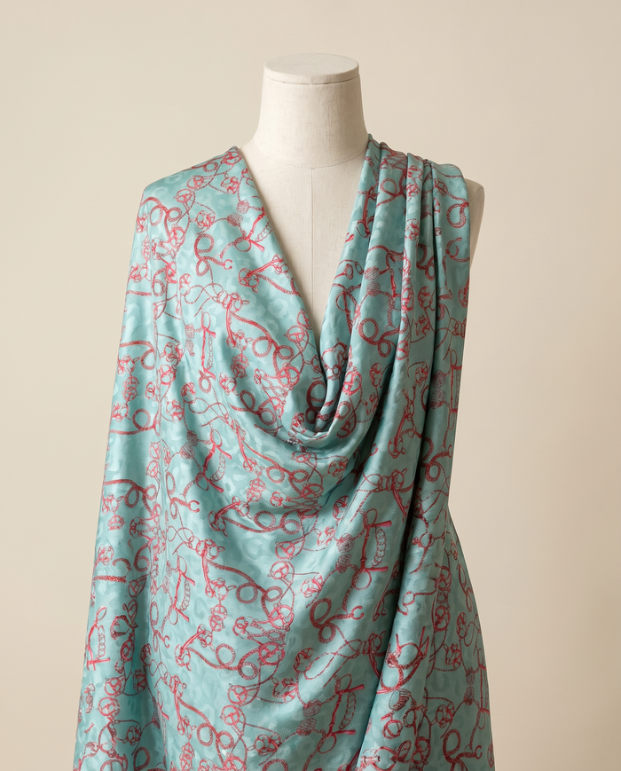 Jacquard Versace — Cool Tones — Turquoise Equestrian (D5)