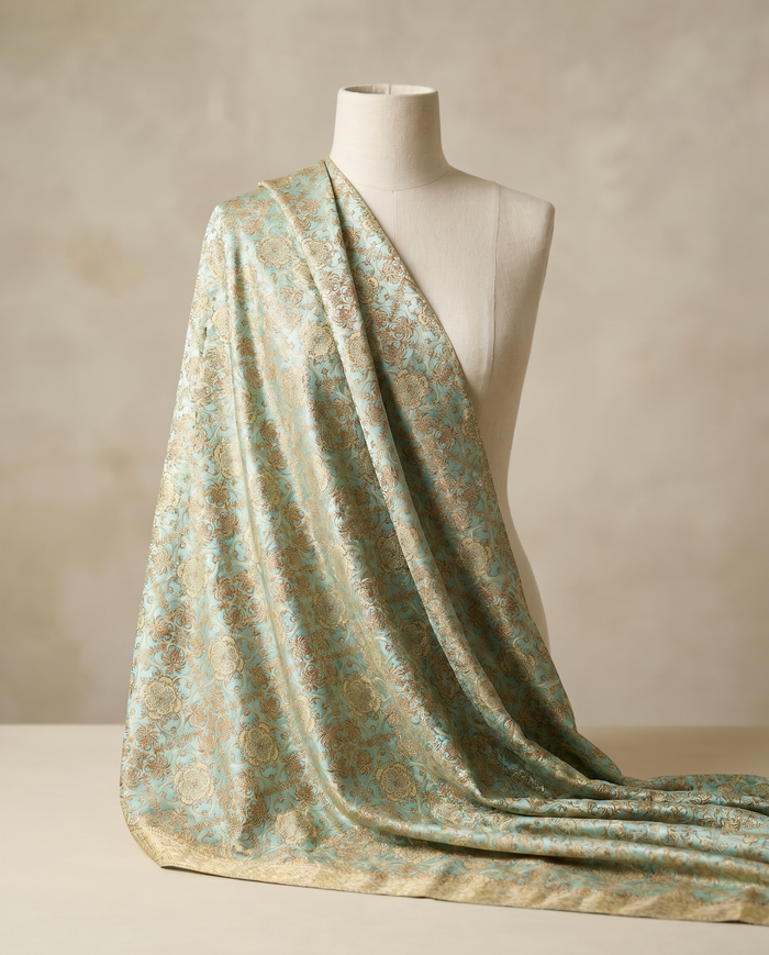 Jacquard Versace — Cool Tones — Turquoise Damask