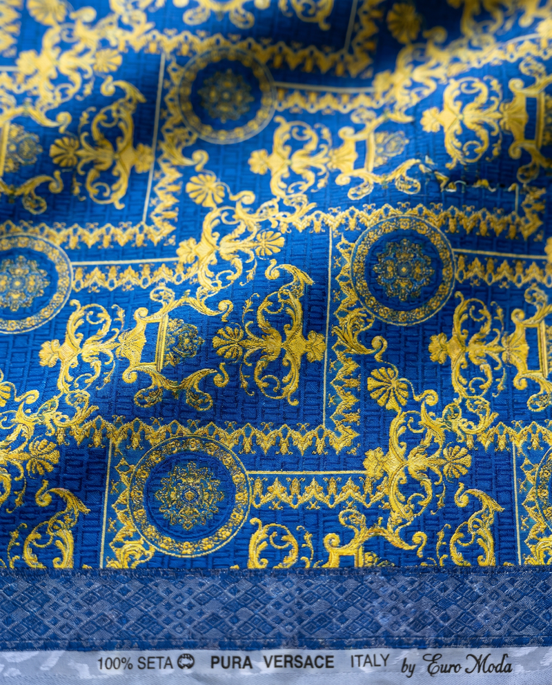 Blue Painterly Scrollwork