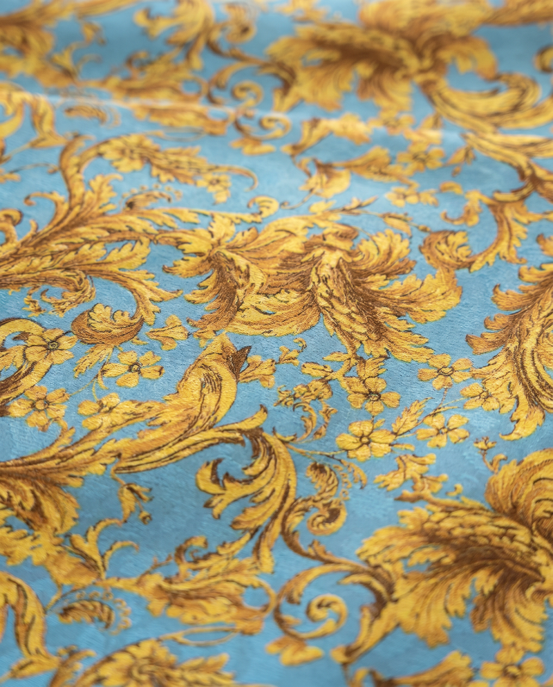 Turquoise Acanthus Scroll (D8)