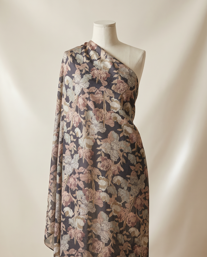 Italian Silk Printed (Ken Scott) — Blue Tapestry