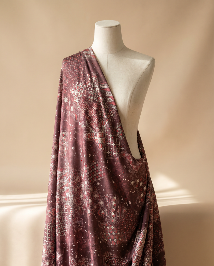 Ken Scott Studded — Maroon Abstract