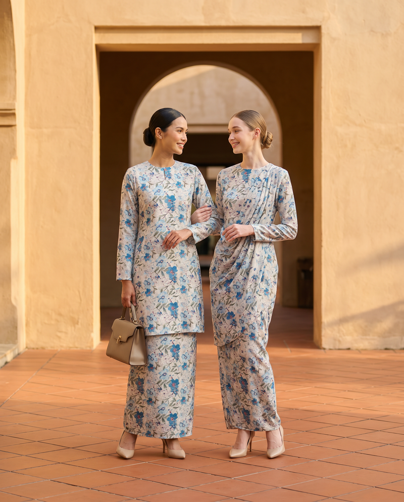 Blue Damask
