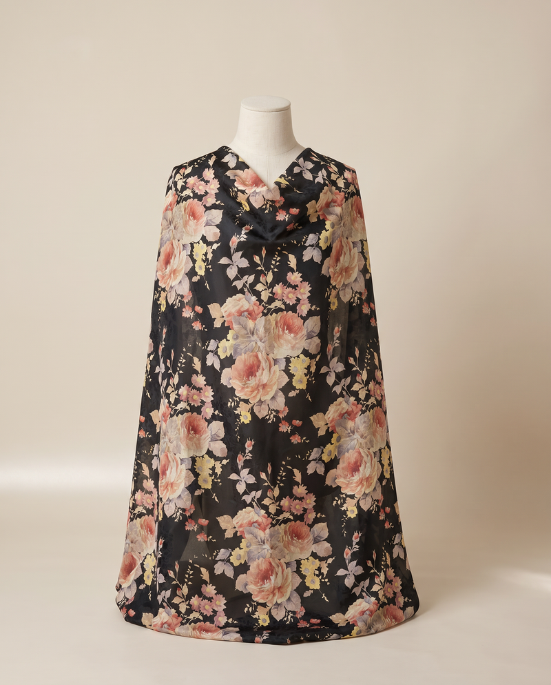 Black Peony drape