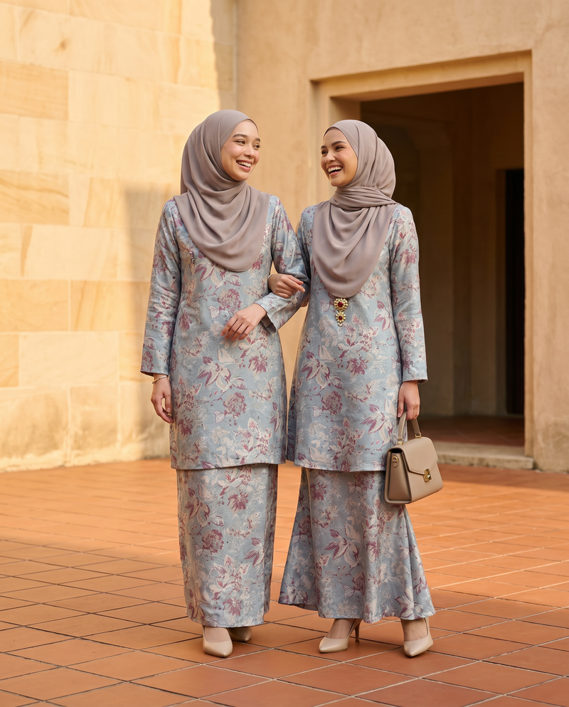 Grey Painterly Floral