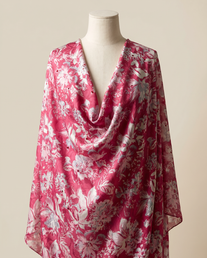 Ken Scott Studded — Magenta Painterly Floral