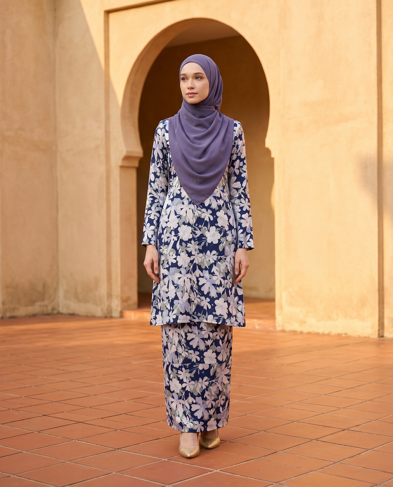 Navy Blue Floral