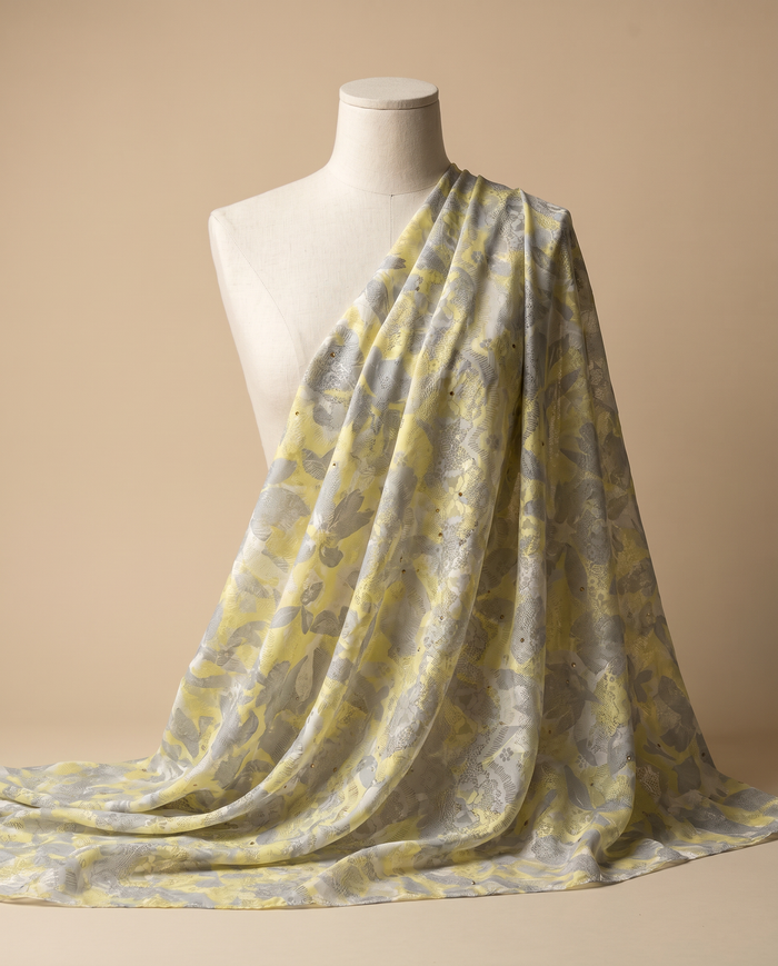 Ken Scott Studded — Yellow Scattered Floral